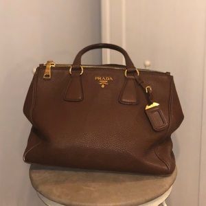 Prada Vitello Daino leather Double-Zip tote